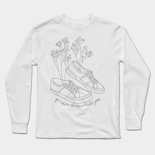 Shoes art with flowers Long Sleeve T-Shirt